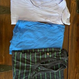 True Blue! THREE shades of blue lululemon tanks!